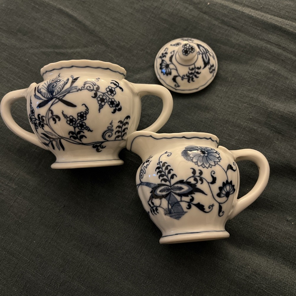 SOLD Blue Danube Sugar and Creamer Set